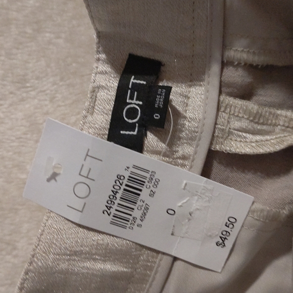 LOFT Shimmer Tie Waist Shorts Size 0 - Picture 6 of 8